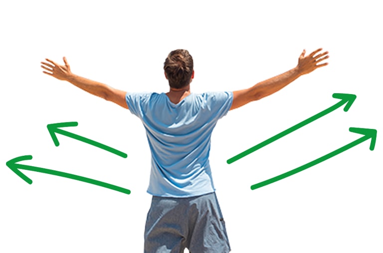 Person with hemophilia reaching to Aim Higher